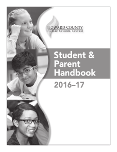 Student and Parent Handbook - Howard County Public Schools