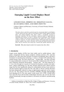Emerging Liquid Crystal Displays Based on the Kerr Effect