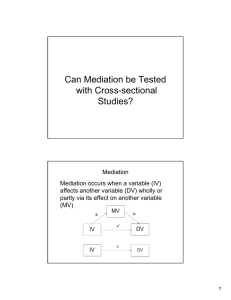 Can Mediation be Tested with Cross