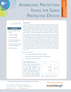 addressing protection issues for surge protective devices