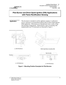 Pilot Burner and Direct Spark Ignition (DSI)