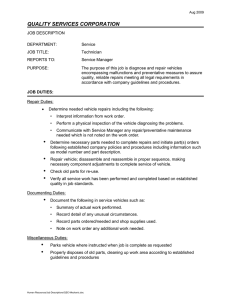 Technician Job Description - Quality Services Corporation