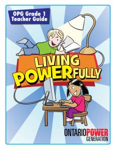 OPG Grade 1 Teacher Guide - Ontario Power Generation