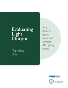 Evaluating Light Output - Philips Color Kinetics
