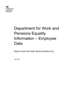DWP equality information 2015: employee data report