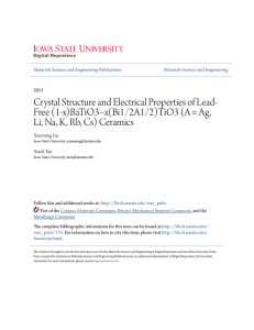 Crystal Structure and Electrical Properties of Lead-Free (1