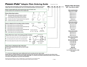 Power-Pole® Adapter Plate Ordering Guide - Power