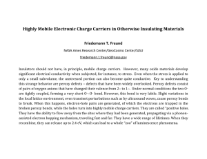 Highly Mobile Electronic Charge Carriers in Otherwise Insulating