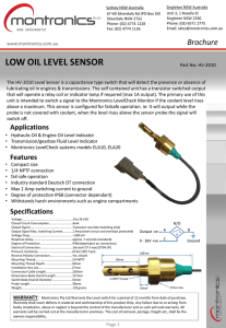 low oil level sensor