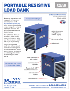 XS750 Load Bank, 480/240/208V