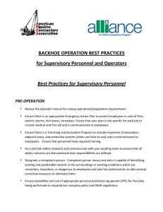 Backhoe Operator: Best Practices