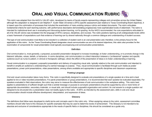 oral and visual communication rubric