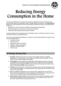 Reducing Energy Consumption in the Home