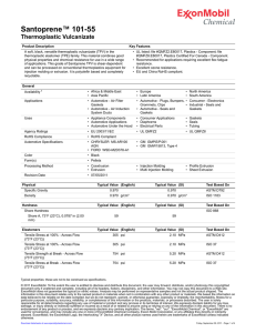 Data Sheet- Santoprene UL Listed Thermoplastic Seal