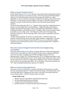 What is Senior Design Project - College of Engineering
