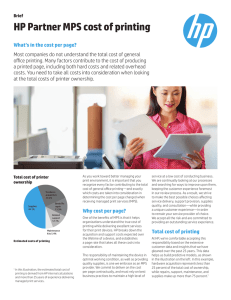 HP Partner MPS Cost of Print brief