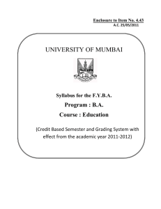 4.43 Education - University of Mumbai
