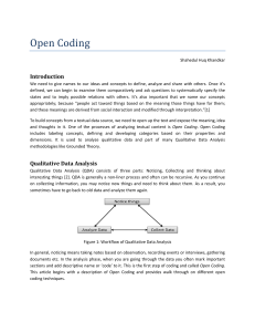 Open Coding - University of Calgary