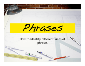 How to identify different kinds of phrases