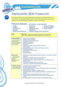 Employability Skills Framework - Department of Education and