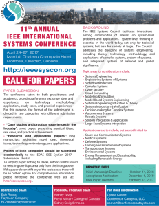 the IEEE SysCon 2017 Call for Papers
