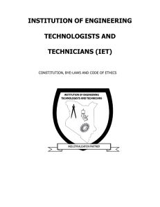 institution of engineering technologists and technicians (iet)