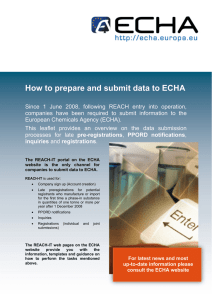 How to prepare and submit data to ECHA