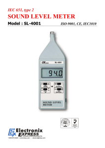 DIGITAL SOUND LEVEL METER Model : SL-4001