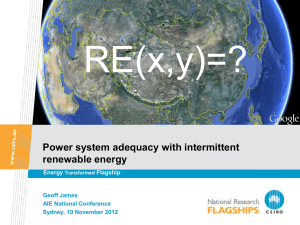 Power system adequacy with intermittent renewable energy