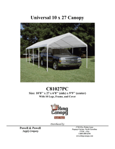Universal 10 x 27 Canopy