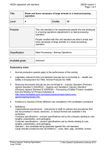 NZQA registered unit standard 28229 version 1 Page 1 of 3 Title