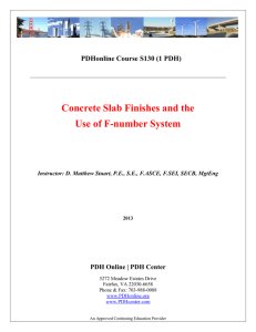 Concrete Slab Finishes and the Use of F-number System