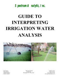 guide to interpreting irrigation water analysis