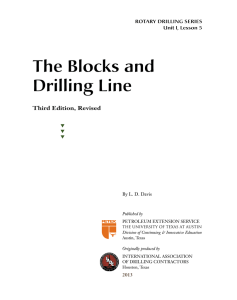 The Blocks and Drilling Line - The University of Texas at Austin