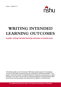 writing intended learning outcomes