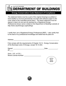 Energy Conservation Code Statement of Compliance