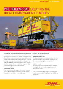 DHL INTERMODAL CREATING THE IDEAL COMBINATION OF