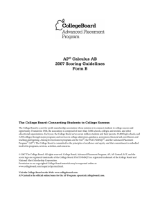 AP® Calculus AB 2007 Scoring Guidelines Form B