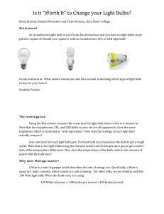 Is it “Worth It” to Change your Light Bulbs?