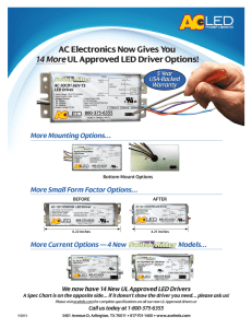 AC Electronics Now Gives You 14 MoreUL Approved LED Driver