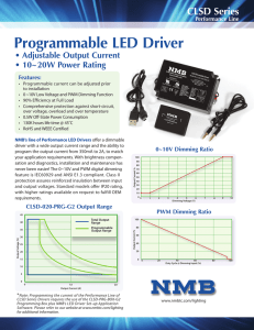 Programmable LED Driver - NMB Technologies Corporation