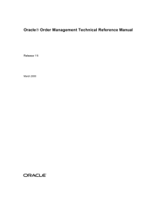 Oracle Order Management Technical Reference Manual