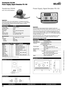Transformer ZG-X40 Power Supply, Signal Simulator PS-100