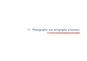 11. Photographic and xerographic processes
