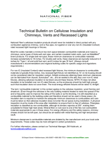 Technical Bulletin on Cellulose Insulation and Chimneys, Vents and