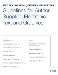 Guidelines for Author Supplied Electronic Text and Graphics