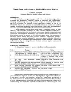 0. Theme Paper on Revision of Syllabi of Electronic Science1-1