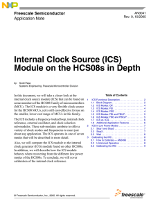 Internal Clock Source (ICS) Module on the HCS08s in Depth
