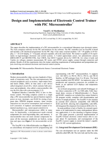 Design and Implementation of Electronic Control Trainer with PIC
