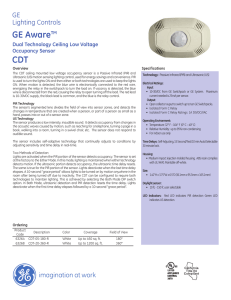 GE Aware™ Dual Technology Ceiling Low Voltage